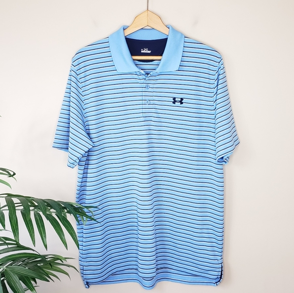 Under Armour Other - Under Armour | Blue Striped Polo Shirt